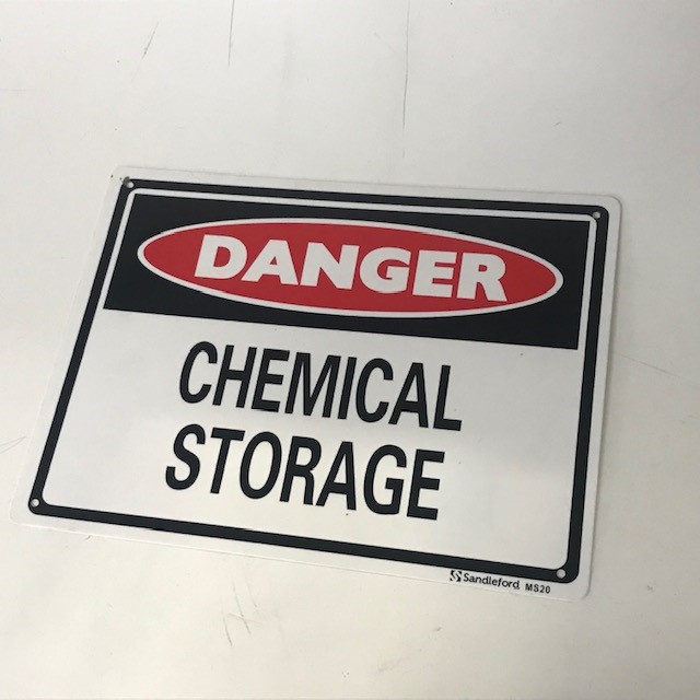 SIGN, Safety - Danger Chemical Storage 22 x 29.5cm
